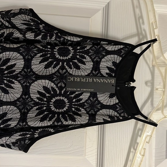 Banana republic black and white/gray long dress - Picture 3 of 7